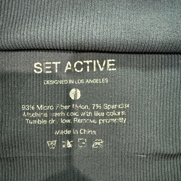 Set active One-Shoulder Black Sports Bra - Picture 3 of 4